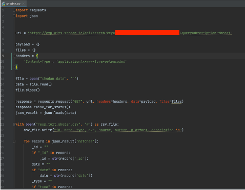 Shodan Python Script